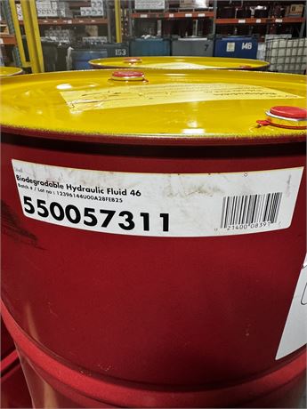 Shell Bio-Degradable Hydraulic Oil 46 in 55 Gallon Drums