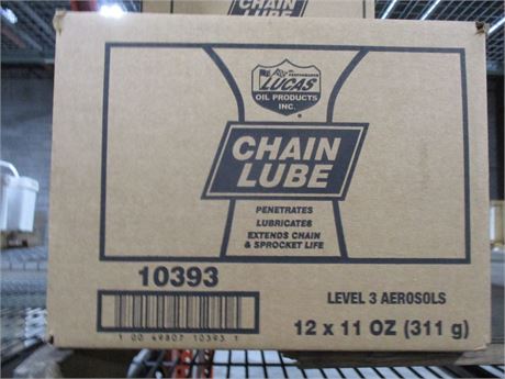 LUCAS CHAIN LUBE AERO 12/11 OZ CASE