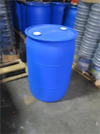55 GAL W. WASHER BLUE POLY DRUM