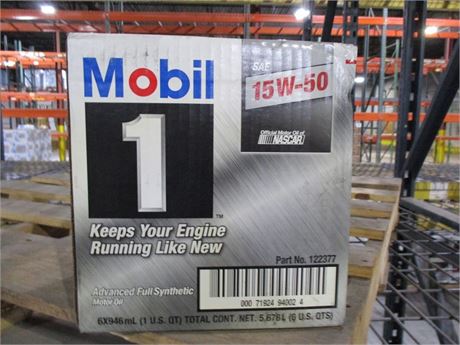 MOBIL 1 15W50 6/1 QT CASE